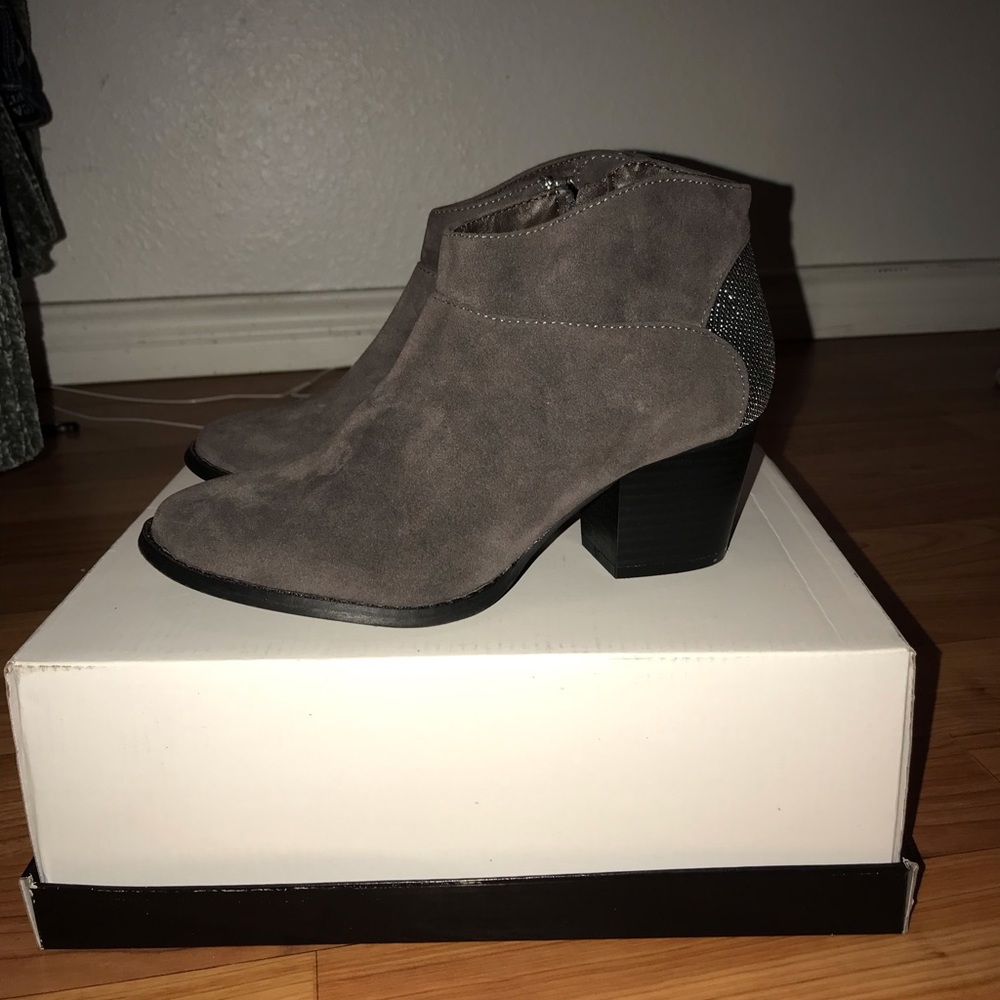Gray booties size 6